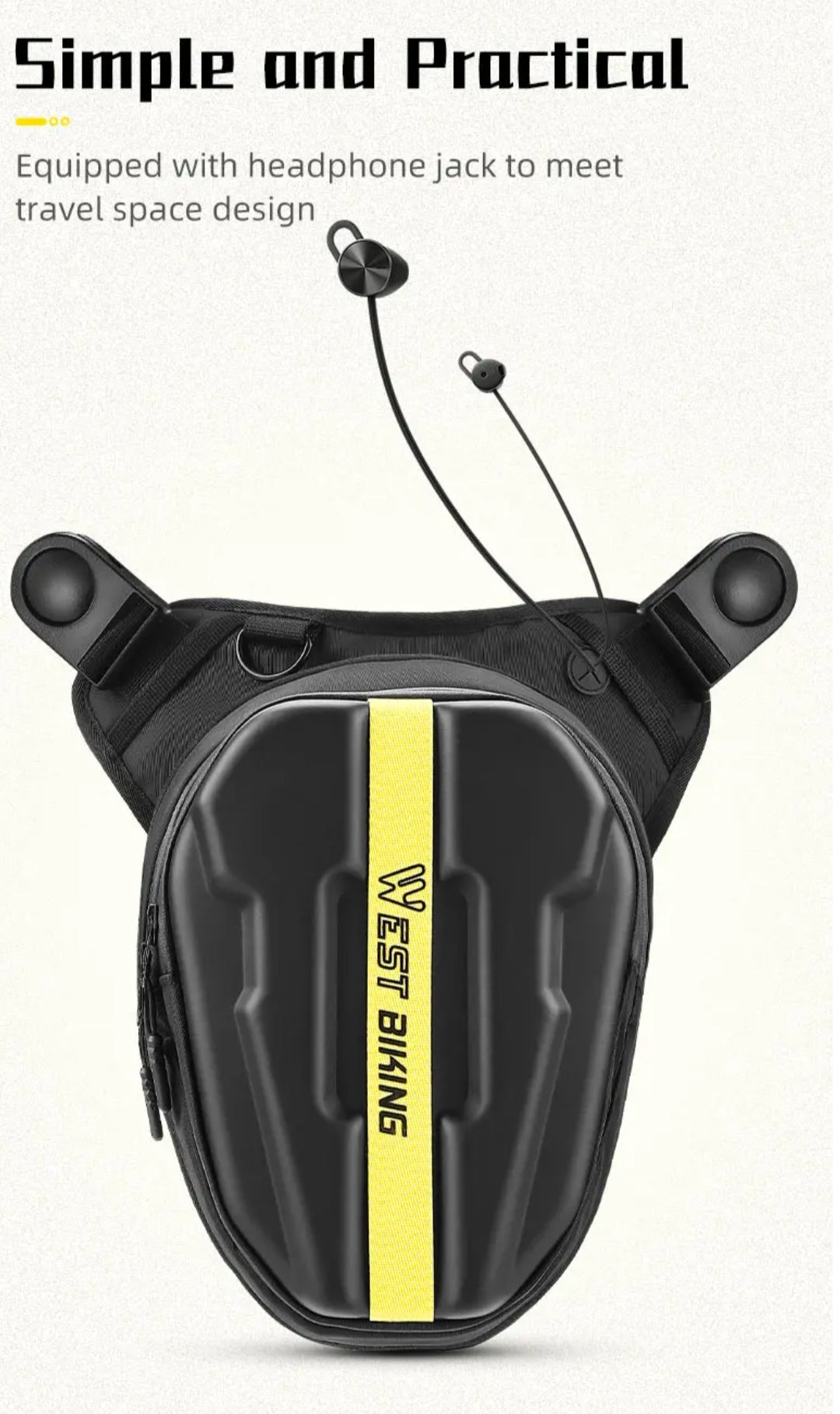 Magnetic Motorcycle Tank Bag For Triumph Starps Waist Bag Leg Bag Black