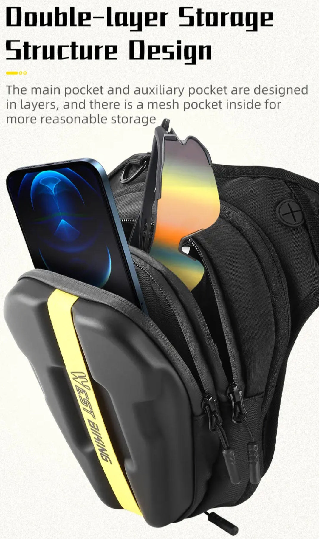 Magnetic Motorcycle Tank Bag For Triumph Starps Waist Bag Leg Bag Black