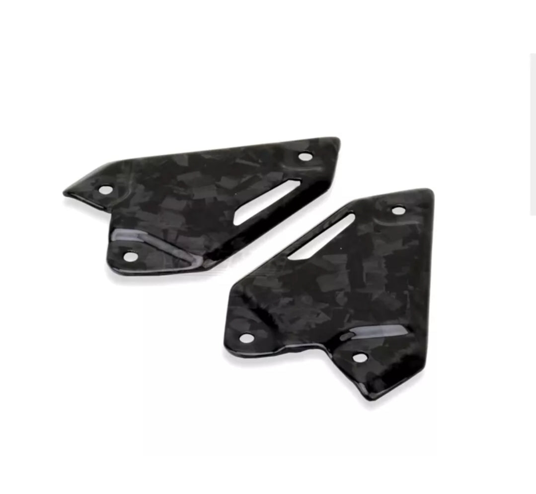 Kawasaki Z900 Heel Guard Plates Real Forged Carbon Fiber