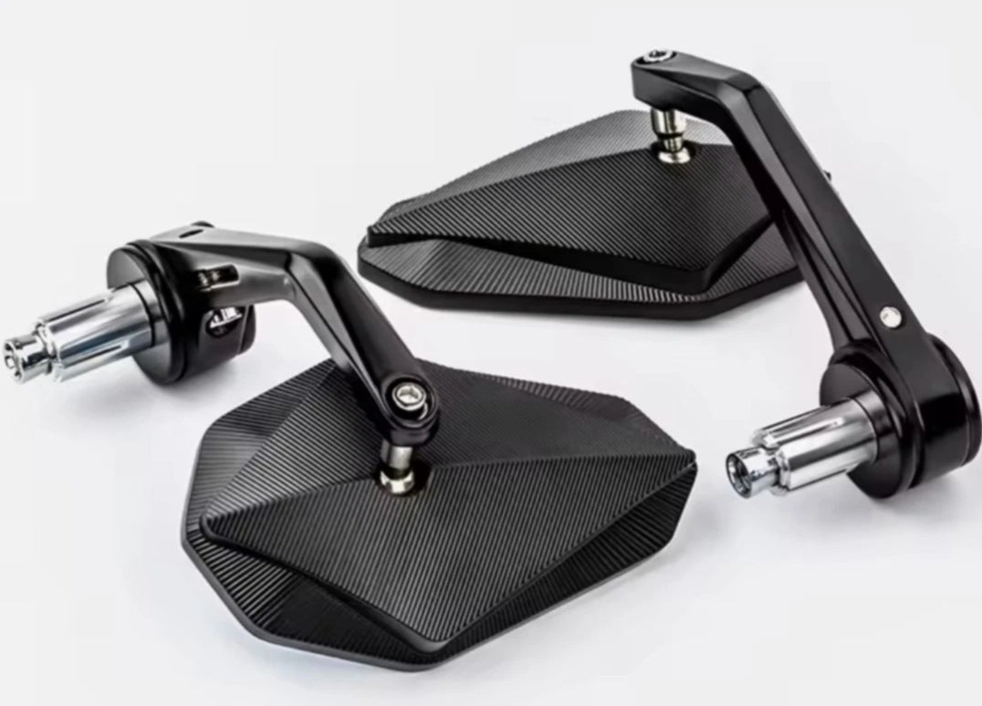 Bar End Motorcycle Mirrors – CNC Aluminum Rear View Mirrors for Naked Bikes | Universal Fit for Most Models Including Yamaha MT, Kawasaki Z, Honda CB, Ducati Monster, KTM Duke