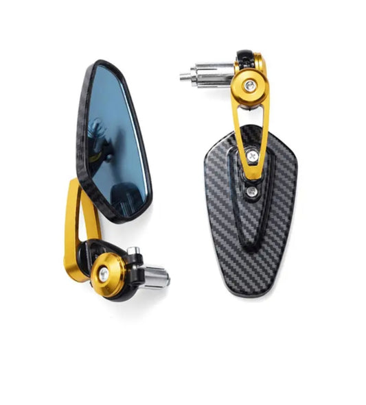 Benelli Bar End CNC Motorcycle Mirrors TRK 502X TNT 125 BN125 Leoncino 500 502C Gold Carbon Look