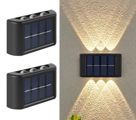 Solar outdoor lights warm 2 pieces