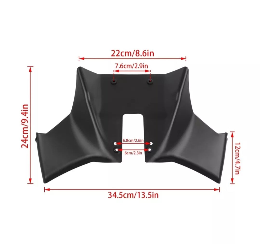 Suzuki GSX-8S GSX8S Front Fairing Winglet Wings ABS Black