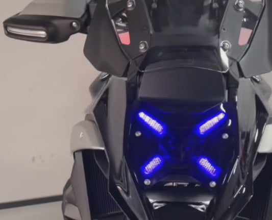 BMW R1300GS Headlight Guard – Blue Acrylic Headlight Protector Cover for BMW R1300GS 2024- (Easy Install, Durable Protection)