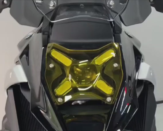 BMW R1300GS Headlight Guard – Yellow Acrylic Headlight Protector Cover for BMW R1300GS 2024- (Easy Install, Durable Protection)