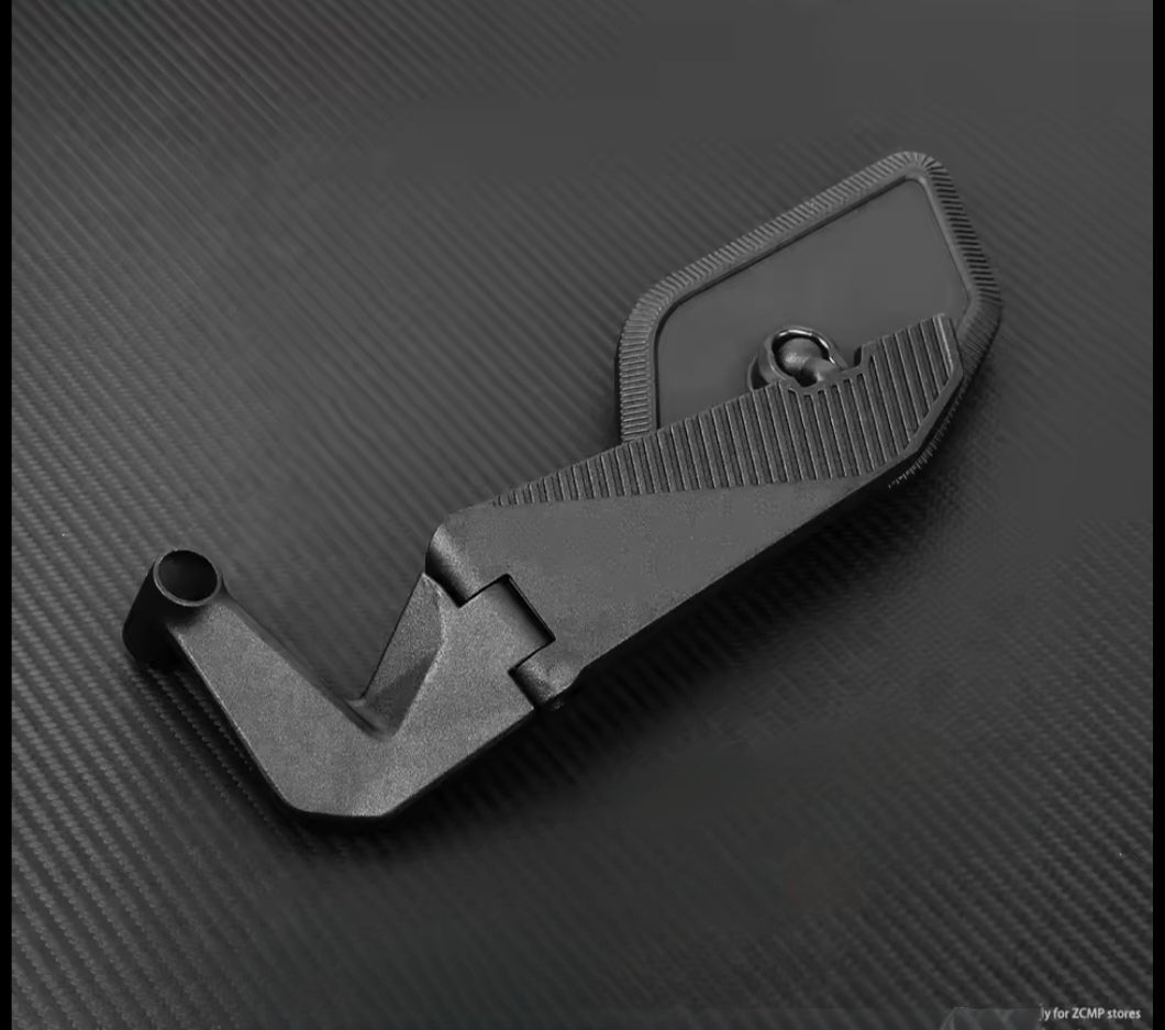 Foldable Double-Fold Motorcycle Bar End Wing Mirrors – Blue Anti-Glare Glass | KTM Super Duke Models