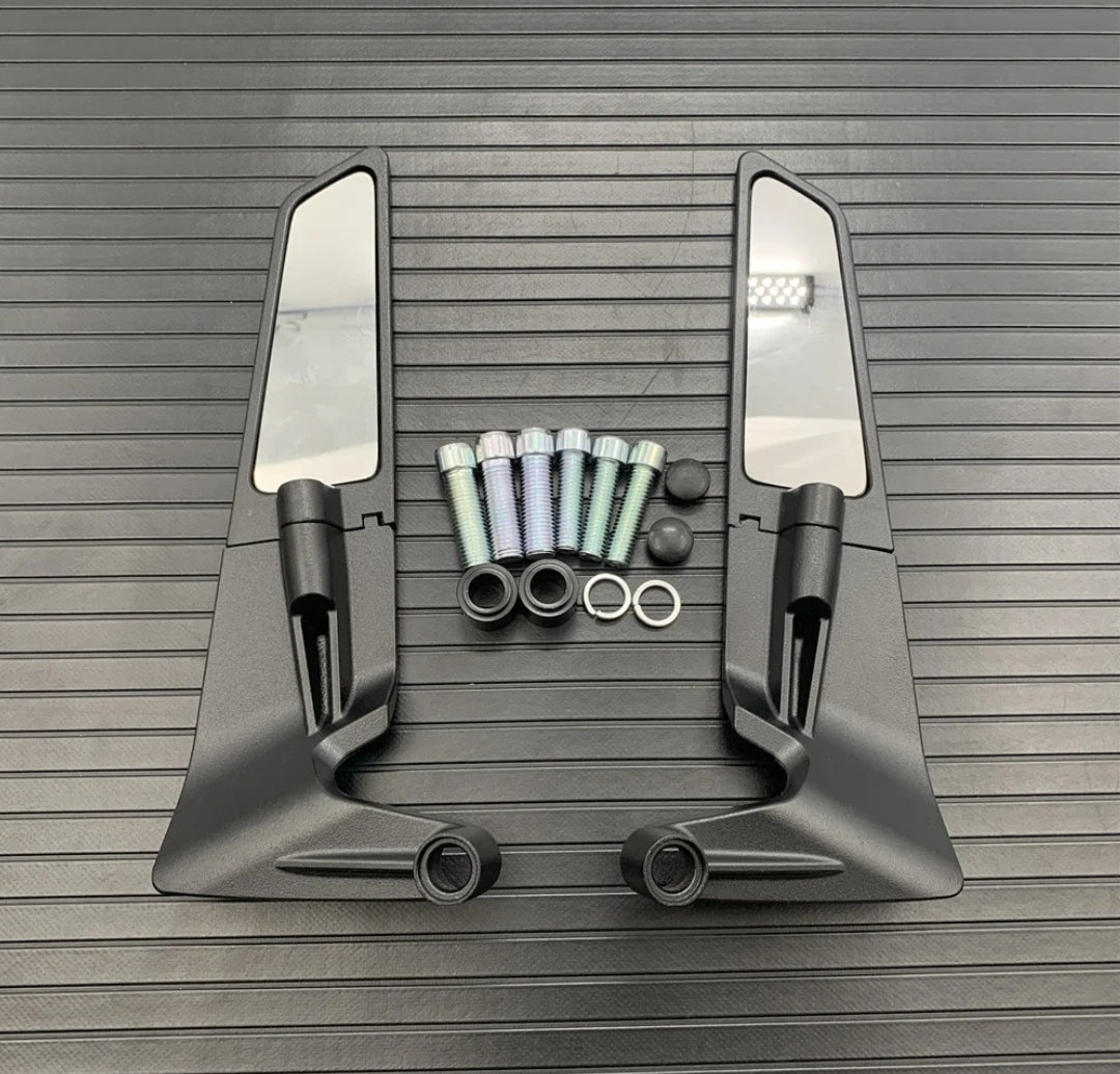 Yamaha MT07 MT09 MT10 winglet mirrors CNC aluminium black