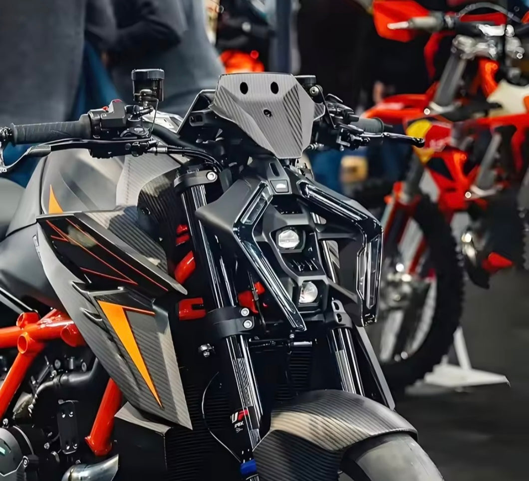 KTM 990 Duke Windscreen 2024– Sport Windshield Deflector Carbon Look for 990 Duke