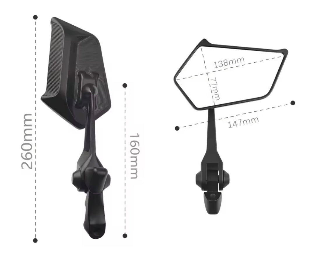 Honda CB Models Motorcycle Blade Mirrors – Blue Anti-Glare Glass