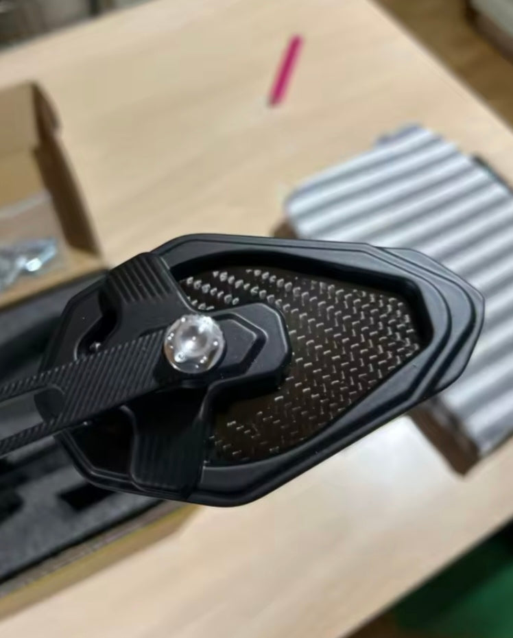 Aprilia Tuono 660 / V4 / 1100 Aluminum Motorcycle Mirrors – Carbon Look Adjustable Rear View Side Mirrors for Sport Bikes, Cruisers & Scooters