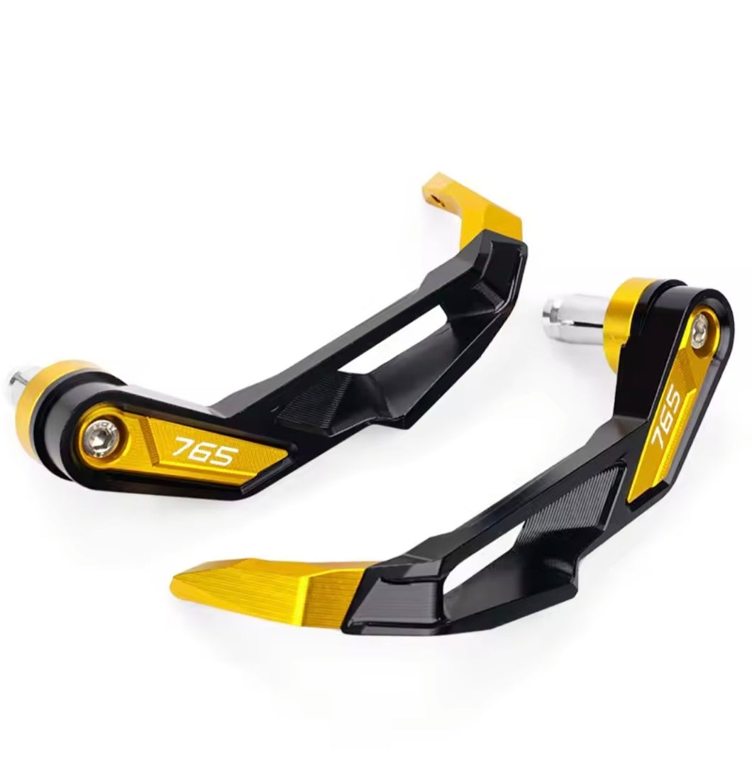 Triumph Street Triple 765 RS / R / S (2017–2026) CNC Handlebar Grip Guard Brake & Clutch Lever Protector Gold