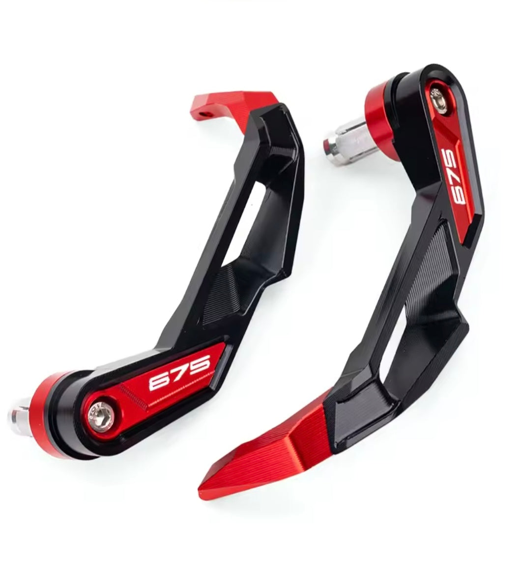 Triumph Street Triple 675 / R CNC Handlebar Grip Guard Brake & Clutch Lever Protector Red