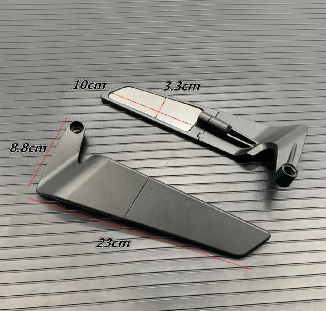 Yamaha MT07 MT09 MT10 winglet mirrors CNC aluminium black