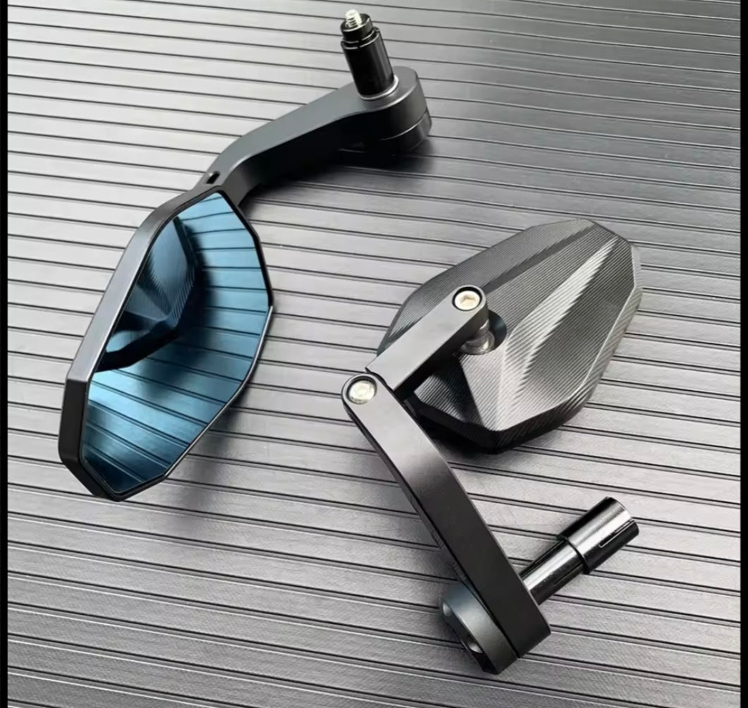 Bar End Mirrors Black Aluminium Motorcycle