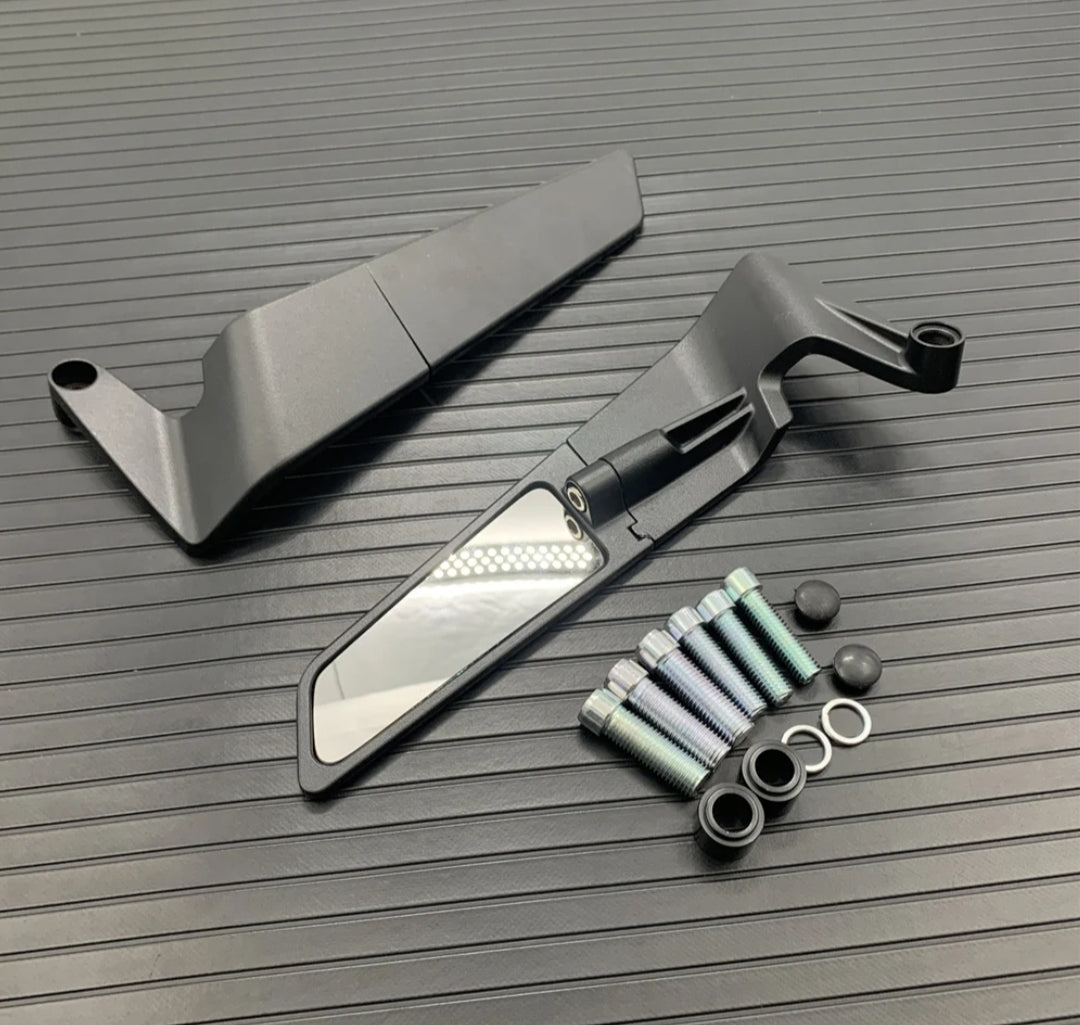 Yamaha MT07 MT09 MT10 winglet mirrors CNC aluminium black