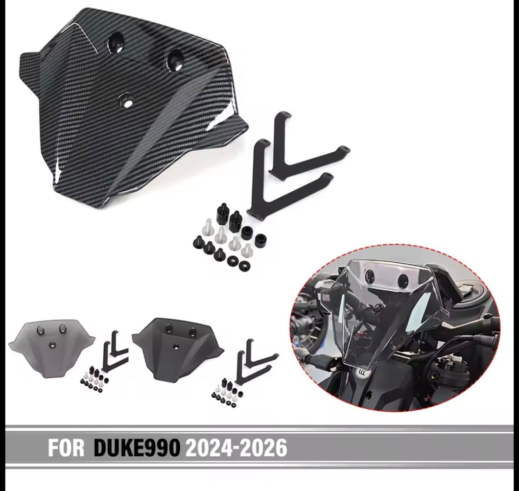KTM 990 Duke Windscreen 2024– Sport Windshield Deflector Carbon Look for 990 Duke