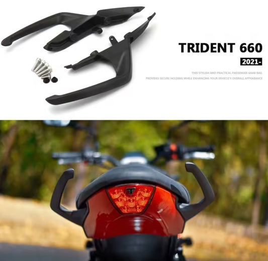 Triumph Trident 660 Rear Armrest Kit (2021–) | Aluminum Pillion Passenger Handles