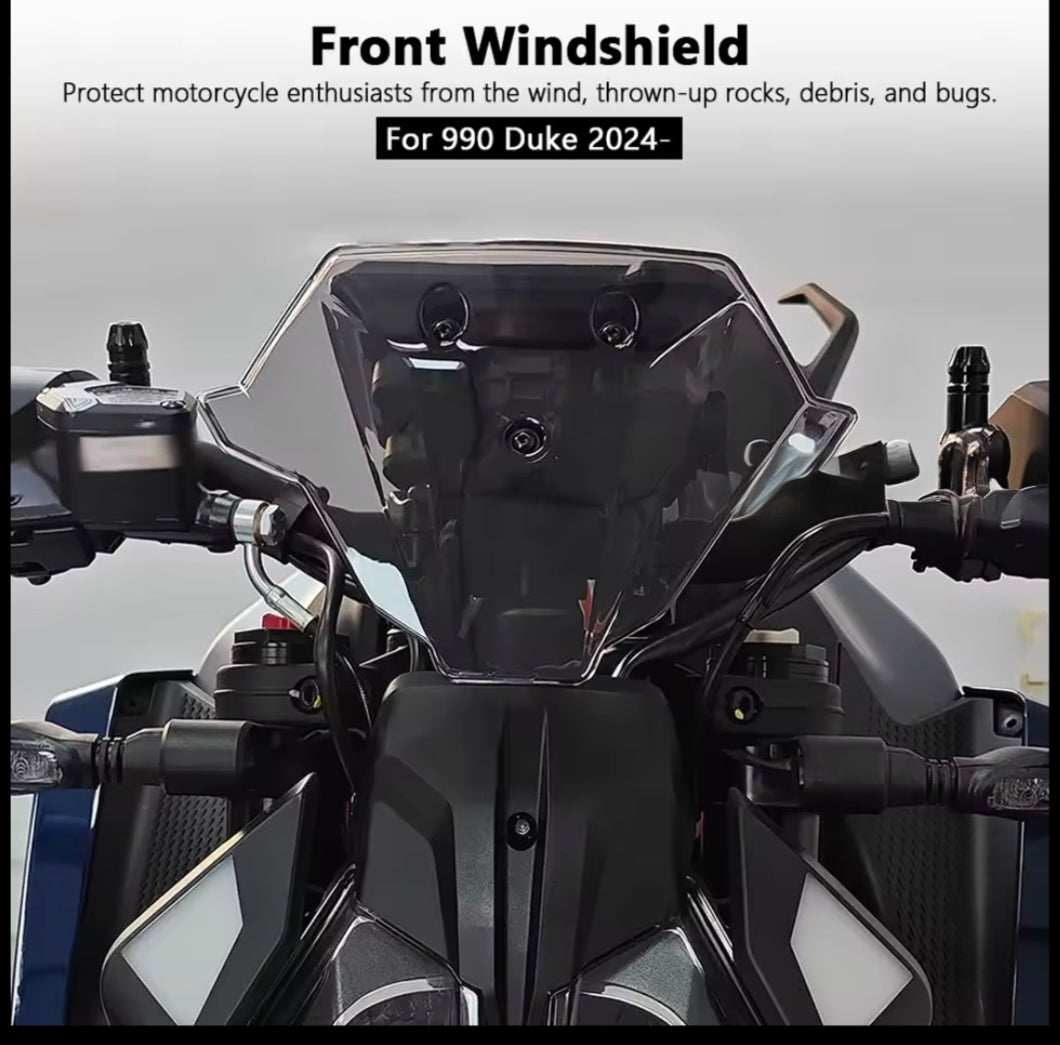KTM 990 Duke Windscreen 2024– Sport Windshield Deflector Clear for 990 Duke