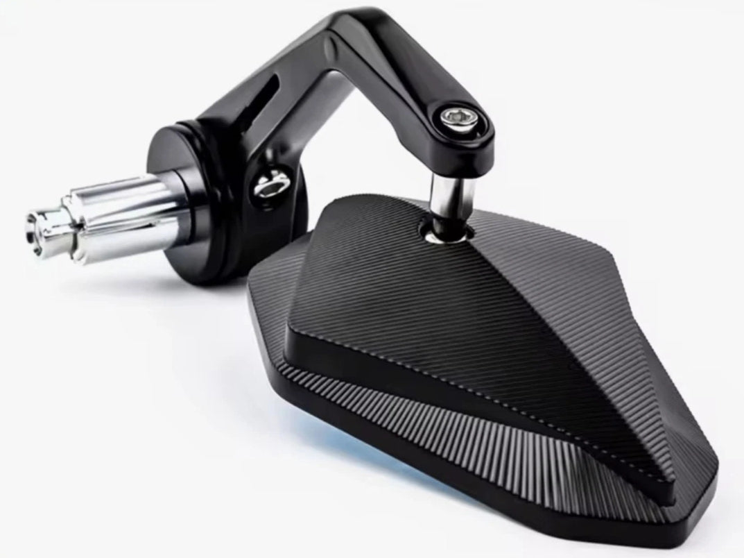 Bar End Motorcycle Mirrors – CNC Aluminum Rear View Mirrors for Naked Bikes | Universal Fit for Most Models Including Yamaha MT, Kawasaki Z, Honda CB, Ducati Monster, KTM Duke