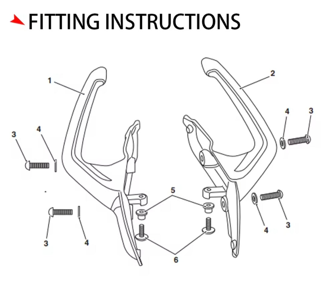 Triumph Trident 660 Rear Armrest Kit (2021–) | Aluminum Pillion Passenger Handles