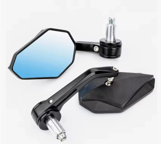 Bar End Motorcycle Mirrors – CNC Aluminum Rear View Mirrors for Naked Bikes | Universal Fit for Most Models Including Yamaha MT, Kawasaki Z, Honda CB, Ducati Monster, KTM Duke