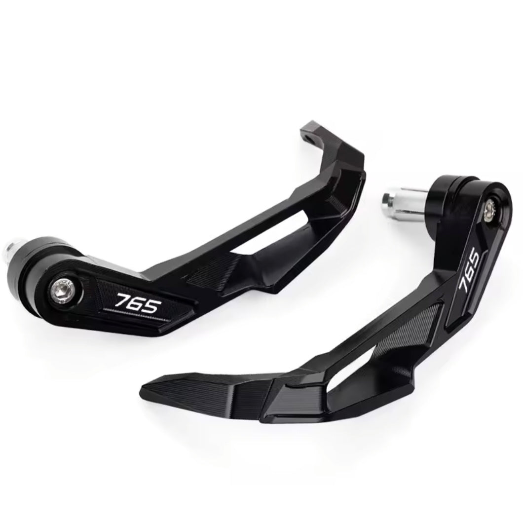 Triumph Street Triple 765 RS / R / S (2017–2026) CNC Handlebar Grip Guard Brake & Clutch Lever Protector Black