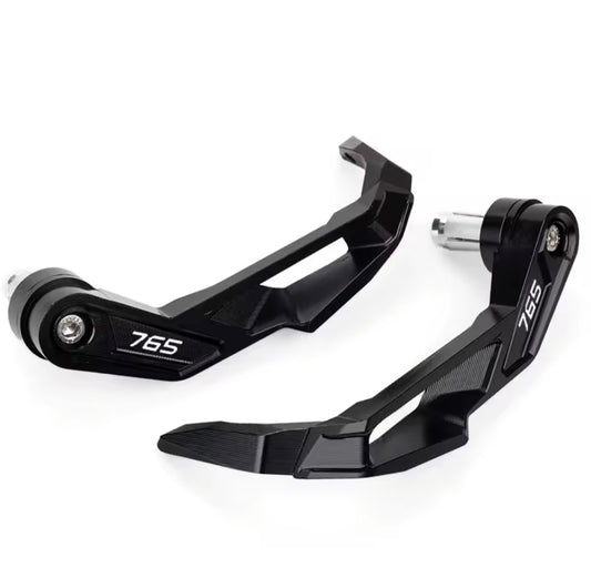 Triumph Street Triple 765 RS / R / S (2017–2026) CNC Handlebar Grip Guard Brake & Clutch Lever Protector Black