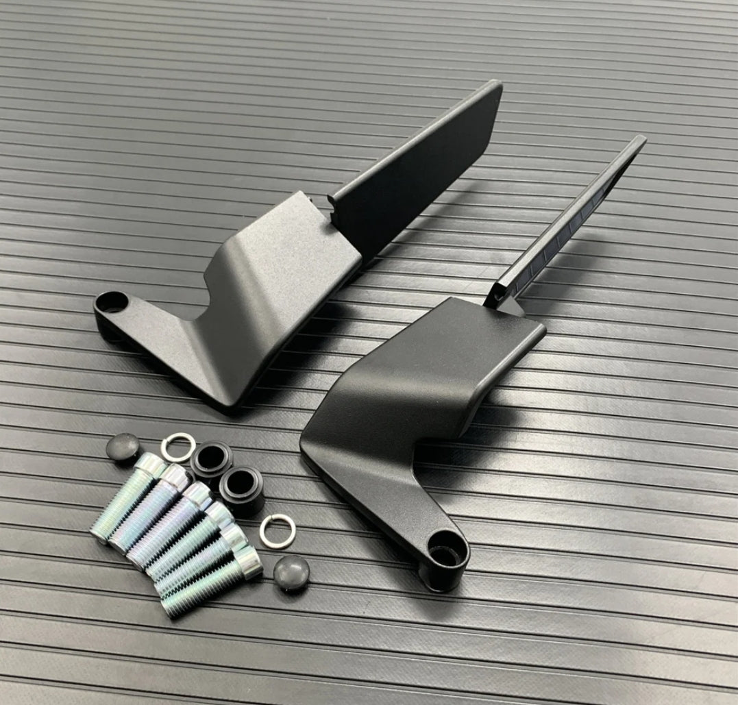 Yamaha MT07 MT09 MT10 winglet mirrors CNC aluminium black