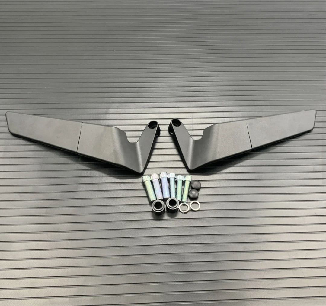 Yamaha MT07 MT09 MT10 winglet mirrors CNC aluminium black