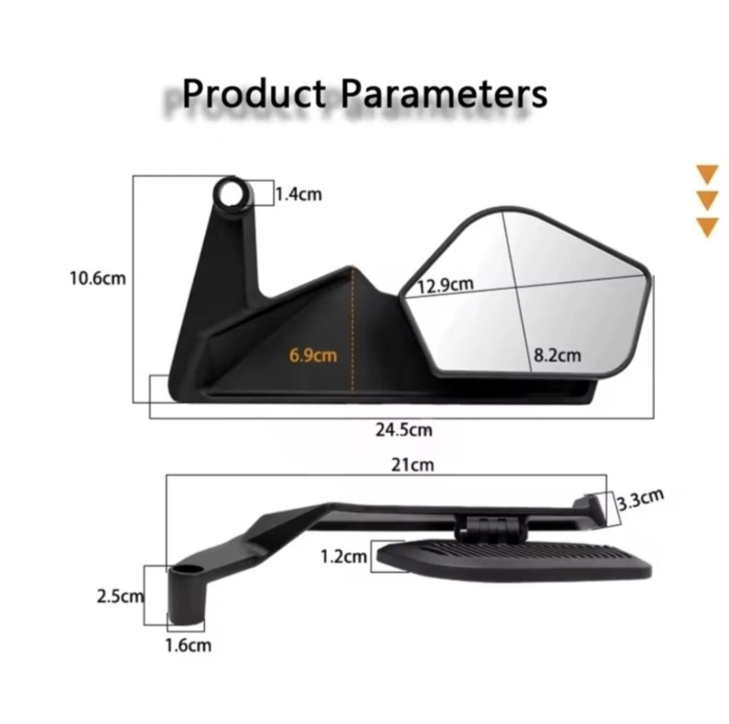 Yamaha MT-07 Mirrors Black Wing Style Aluminium