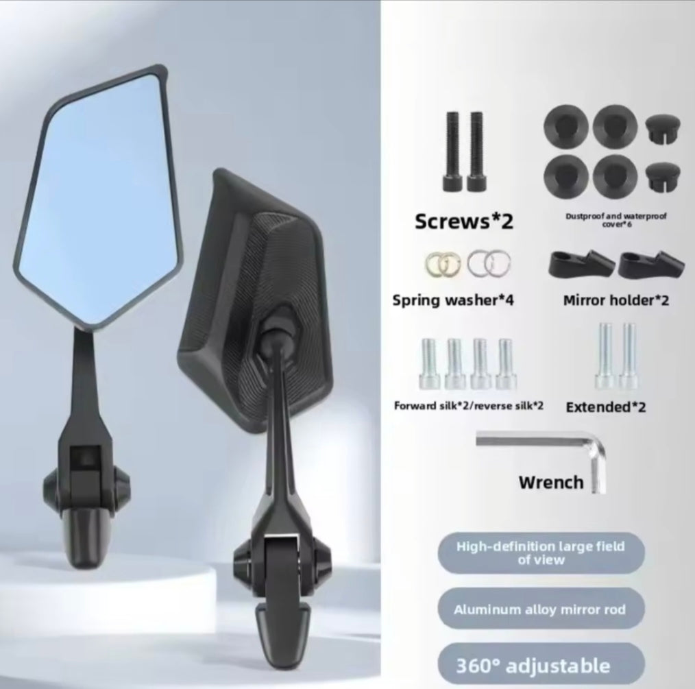 Honda CB Models Motorcycle Blade Mirrors – Blue Anti-Glare Glass