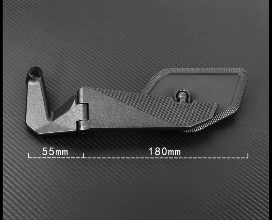 Foldable Double-Fold Motorcycle Bar End Wing Mirrors – Blue Anti-Glare Glass | KTM Super Duke Models